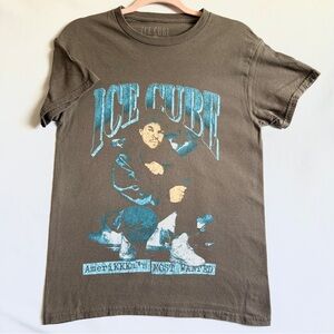 Ice Cube Rap Tee “AmeriKKKa’s Most Wanted” Small Gray Vintage Style